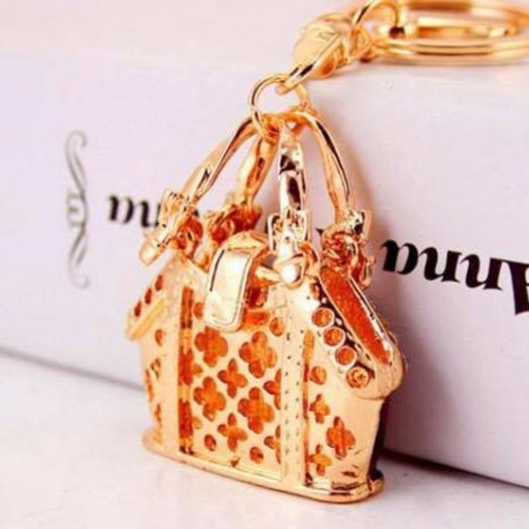 3 Color Lady Hangbag Crystal Keychains - Picture 8 of 8